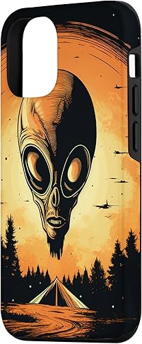 Miniatura 2 de iPhone 14 Pro Cute Green Alien Head UFO Space Face  Alien Case