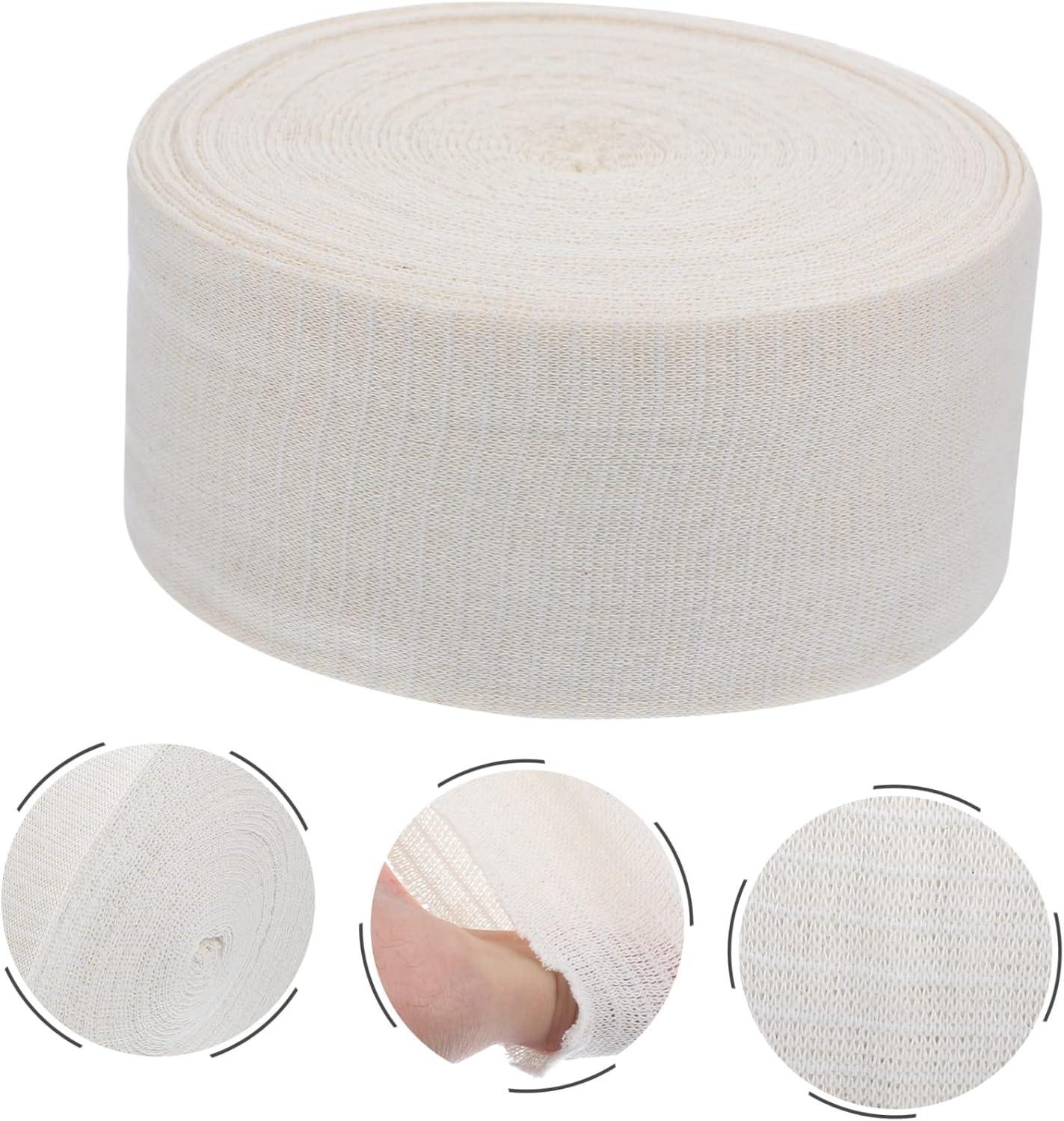GARVALON 1roll Elastic Cotton Tube Tubular Knitted Stockinette Cotton Wrap Leg Support Wrist Splint Night Sleep Brace