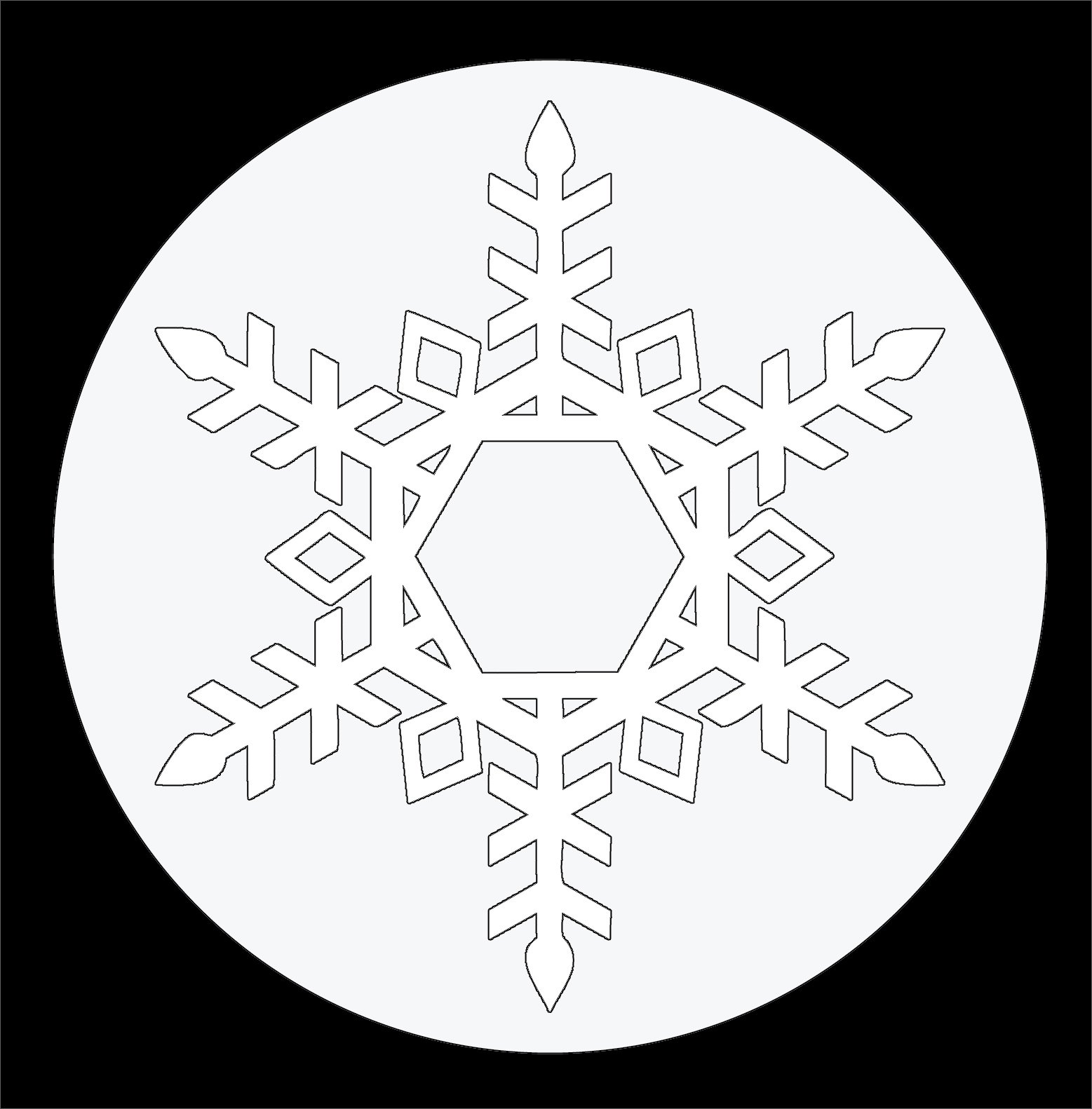 White Snowflake Christmas Window Stickers - Low Tack Clear Vinyl - Varied Sizes - Price per Pack of 56 Stickers (P/NO. 7828708) - Image 3