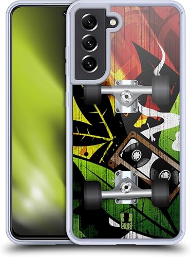 Head Case Designs Reggae Skateboards - Funda de gel suave compatible con Samsung Galaxy S21 FE 5G