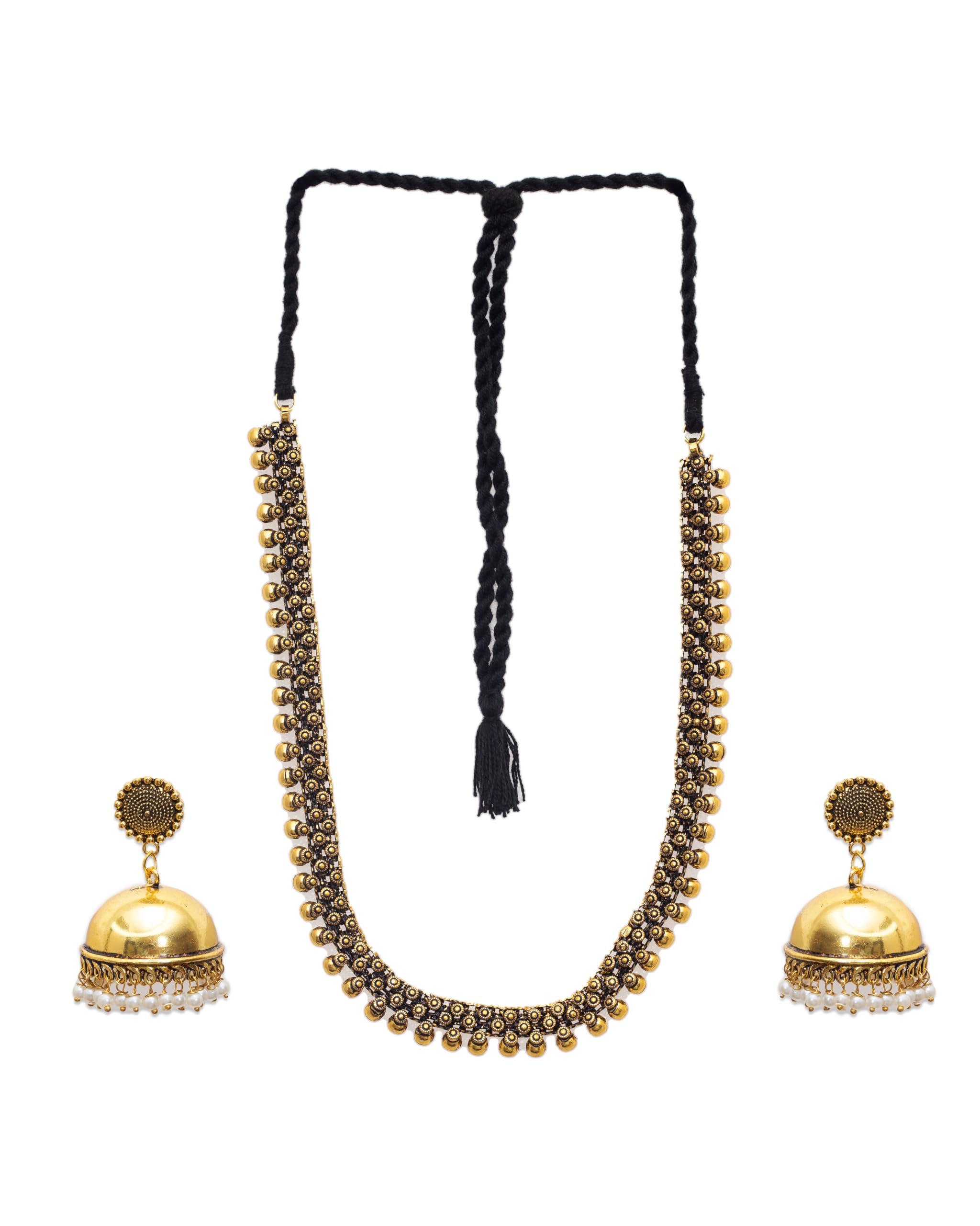 Binnis wardrobe Gold plated kholapuri long inticrated desgin and polki sturctured necklace set (Gold) (B0CSD1FKWR) Amazon Price History, Amazon Price Tracker
