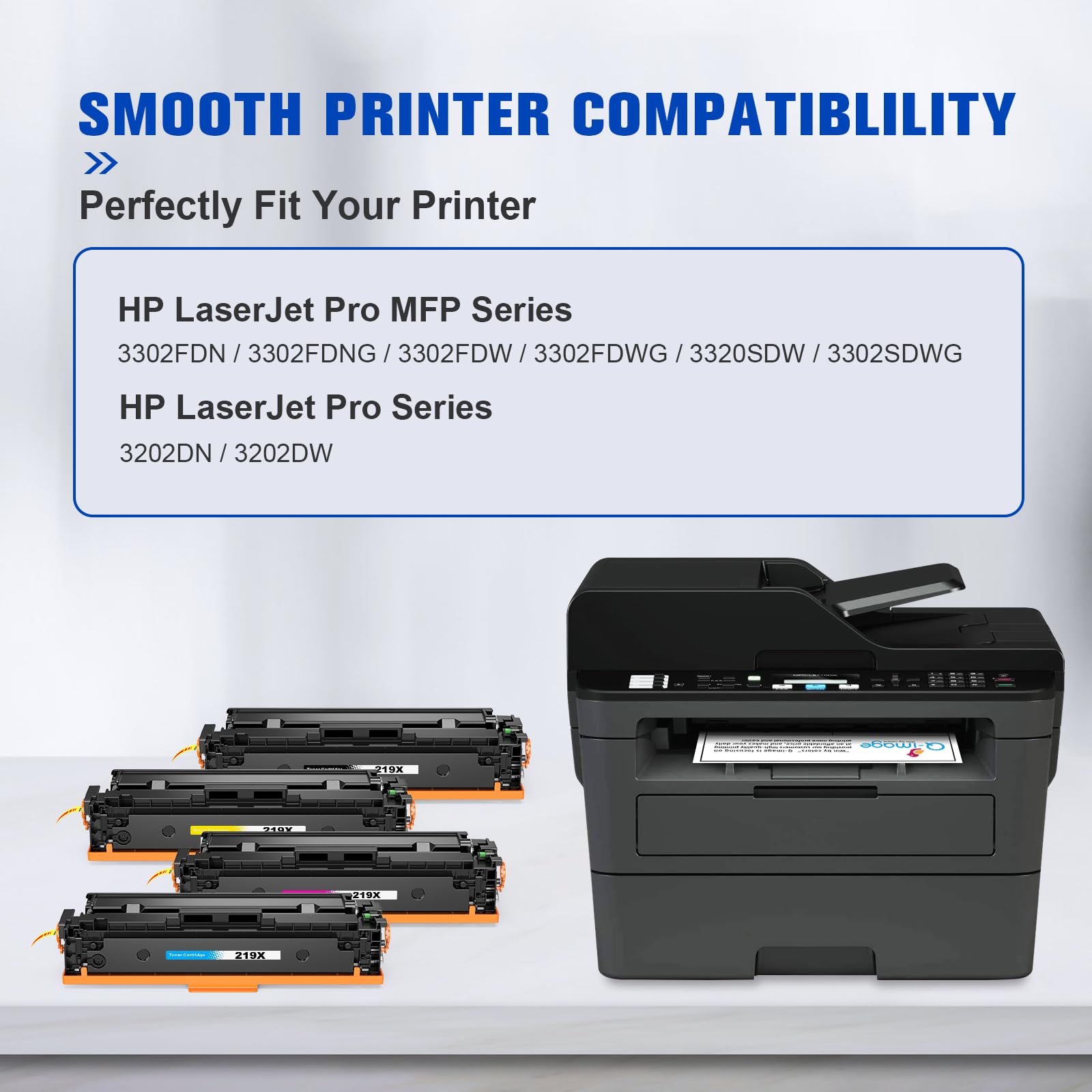 219X Cartucce Toner Compatibile con HP 219X 219A Toner Ricambio per HP Color LaserJet Pro 3202dn 3202dw MFP 3302fdn 3302fdng 3302fdw 3302fdwg 3302sdw 3302sdwg (Confezione da 4)