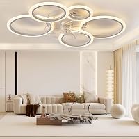 SUCIKORIO LED Mennyezeti Ventilátor Világítással - Csendes, Távirányítós, 3 Színhőmérséklet, 6 Sebesség, App Vezérlés, Nappali, Háló 8