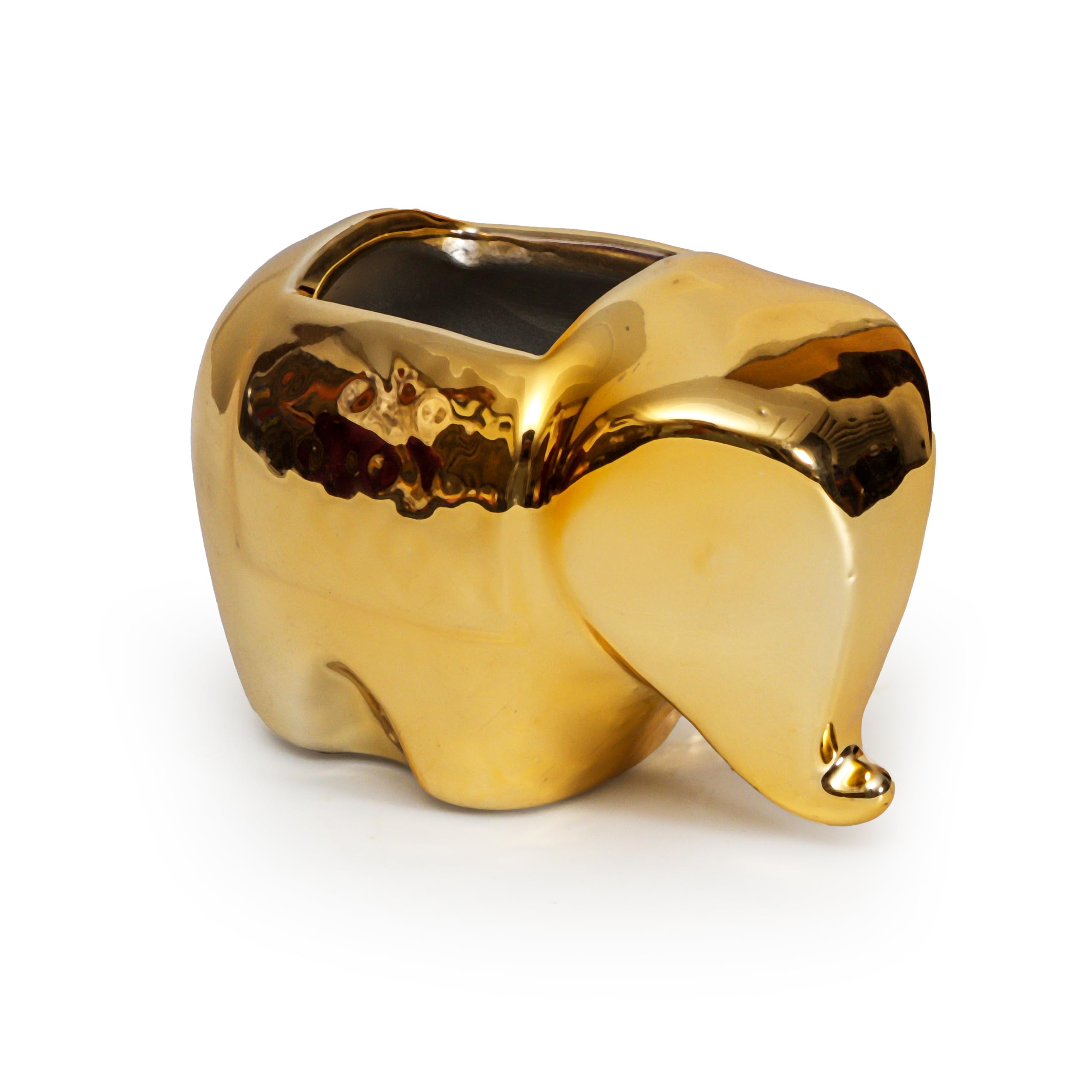 Flora Dlite Golden Elephant Ceramic Flower Pot- Indoor Live Plant Pot for Home Decor | Perfect Pot for Plant Small for Office Desk | Stylish Indoor Plant Pots for Living Room Small (B0D9SSQBYB) Amazon Price History, Amazon Price Tracker