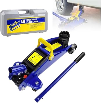 Heavy Duty 2 Ton Low Profile Hydraulic Trolley Jack   Quick Lift Car Jack for Garage, Tyre & Auto Repair   135mm-320mm Lift Height   Steel Construction