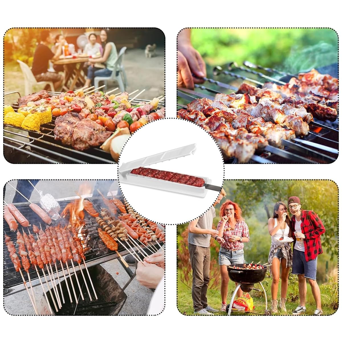 Molde De Plástico Para Fazer Kebab, Prensa Manual De Kabob, Ferramenta Molde De Plástico Para Fazer Kebab, Prensa Manual De Kabob, Ferramenta