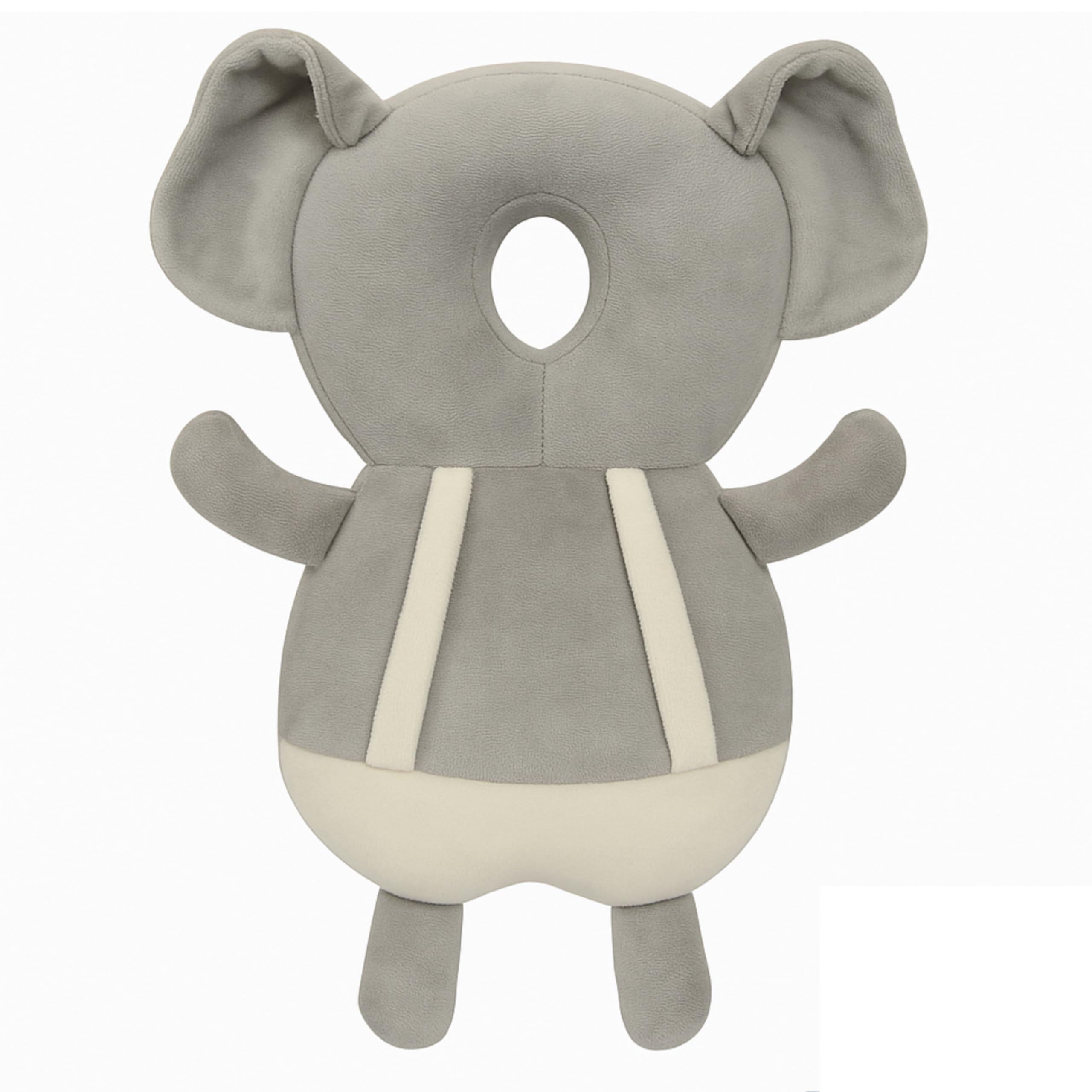 Shark Doo Doo® Baby Head Protector Cushion for 6–24 Months | Soft Plush Safety Backpack for Toddlers | Adjustable Straps, Anti-Fall Pillow for Infants (Elephant)