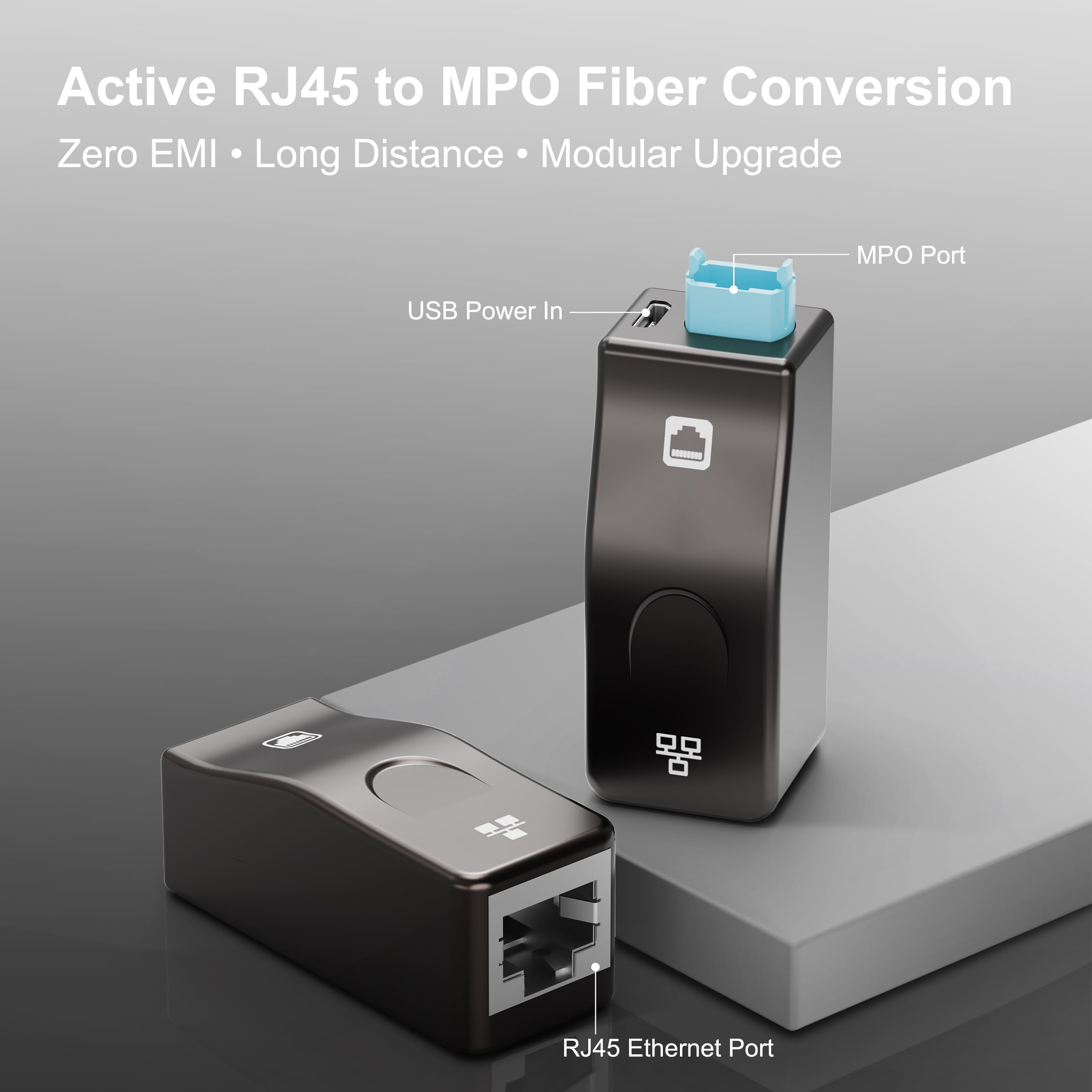 RUIPRO Module Ethernet RJ45 sur fibre, amovible, 1 Gbit/s, alimenté par USB