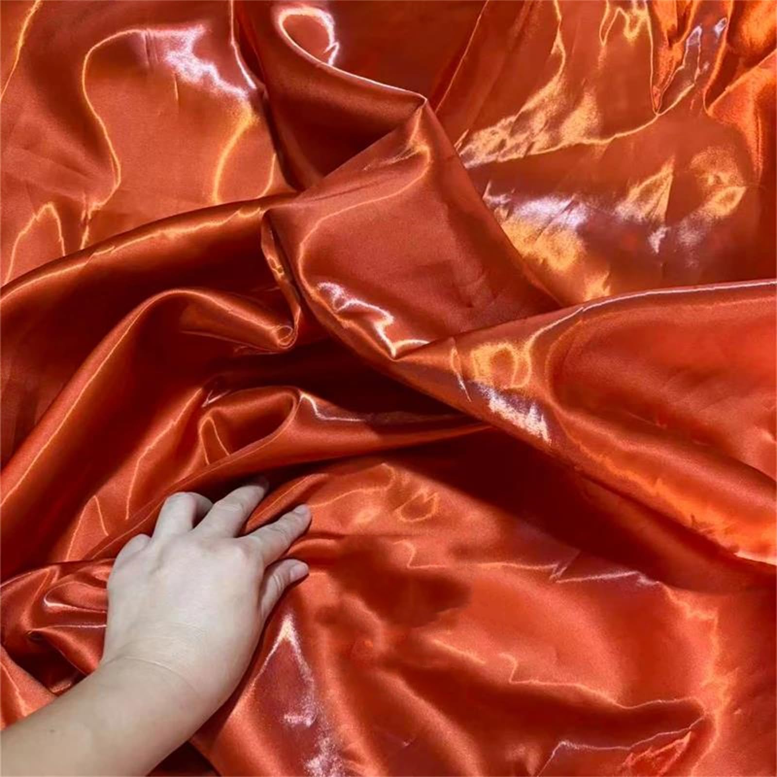 Tela de organza, Tela Organza Tejida Poliester Satén 1,5 metros Ancho Multicolor 0,5-6(Dark En8,6Meters)