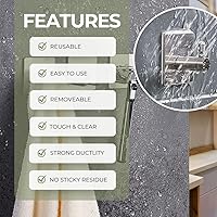 Vista 7 de Cinta adhesiva de doble cara, cinta adhesiva de doble cara resistente, cinta de montaje transparente extraíble (1)