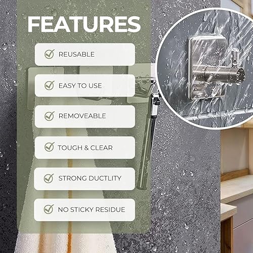 Miniatura 7 de BAY AREA MARKETPLACE Cinta adhesiva de doble cara, cinta adhesiva de doble cara resistente, cinta de montaje transparente extraíble (1)