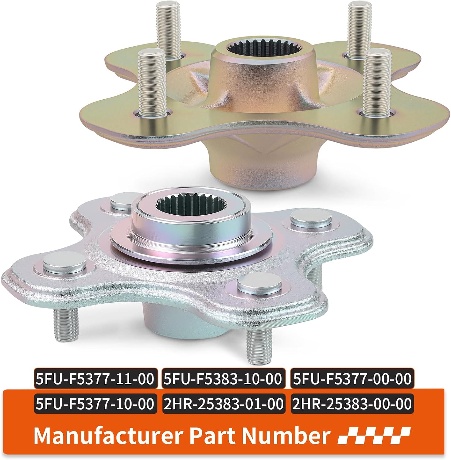 Rear Left & Right Wheel Hub for Yamaha Big Bear 400 YFM400 2000-2004 (NO Include 2001 2x4）2HR-25383-01-00 5FU-F5377-11-00