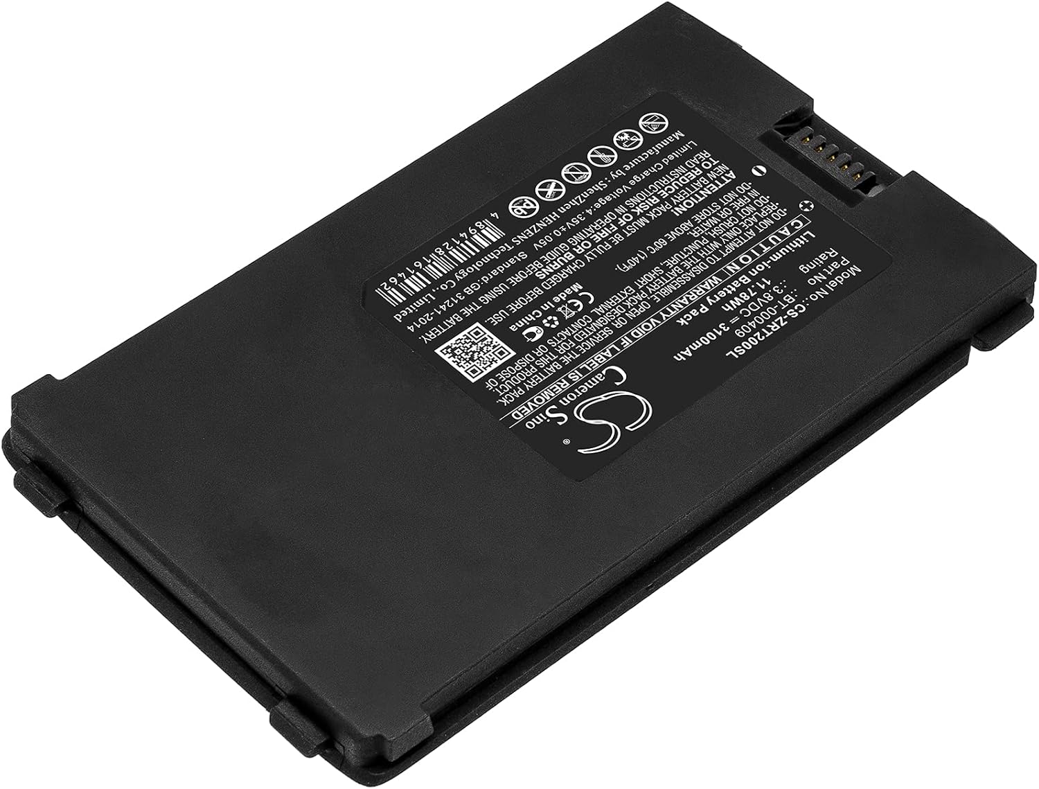 Cameron Sino Battery for Zebra TC2x PN:Zebra BT-000409, BTRY-TC2X-1XMA1-01 3100mAh / 11.78Wh