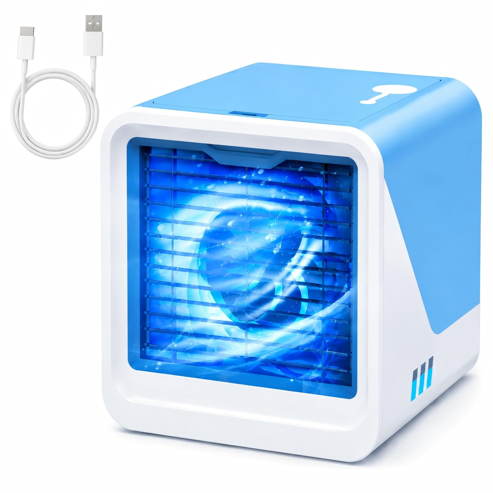 Mini Aire Acondicionado Portátil – (Azul)