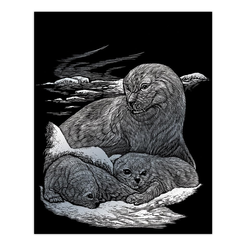 Royal and Langnickel Silver Engraving Art, Seal and Puppy