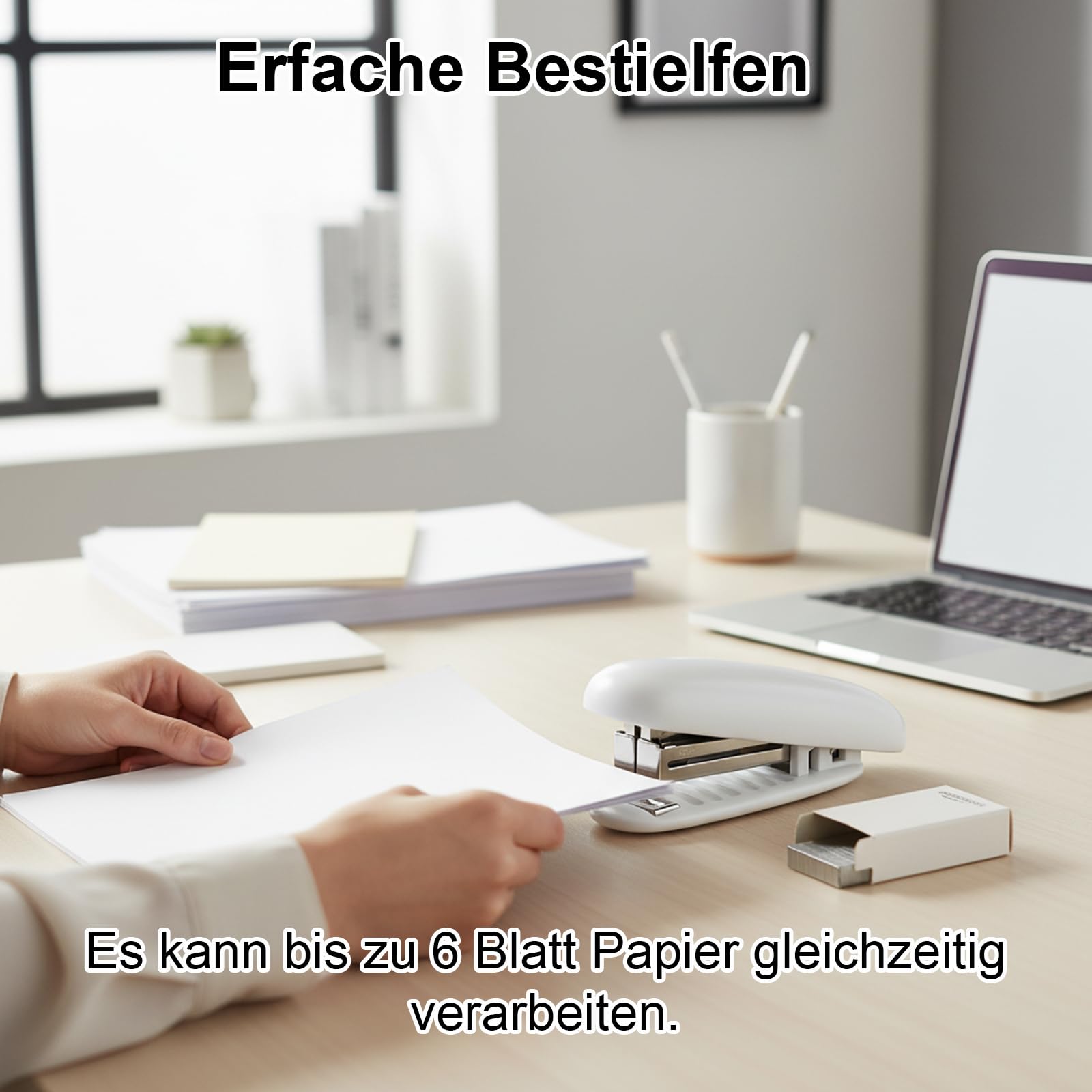 Mini Tacker und Buchnägel Set, tacker ohne klammern, Klappbares Design, Ob in der Schule, im Büro oder im Klassenzimmer