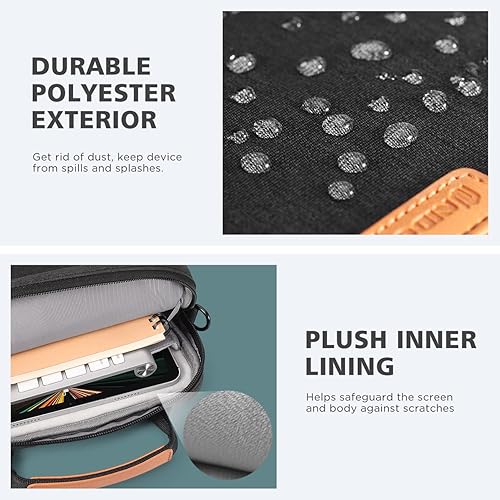 Miniatura 10 de NIDOO Bolsa de hombro para laptop MacBook Pro M2 M1 de 13 pulgadas, 13.6 pulgadas, Macbook Air 202212.9 pulgadas, iPad Pro M1  12.4 pulgadas,