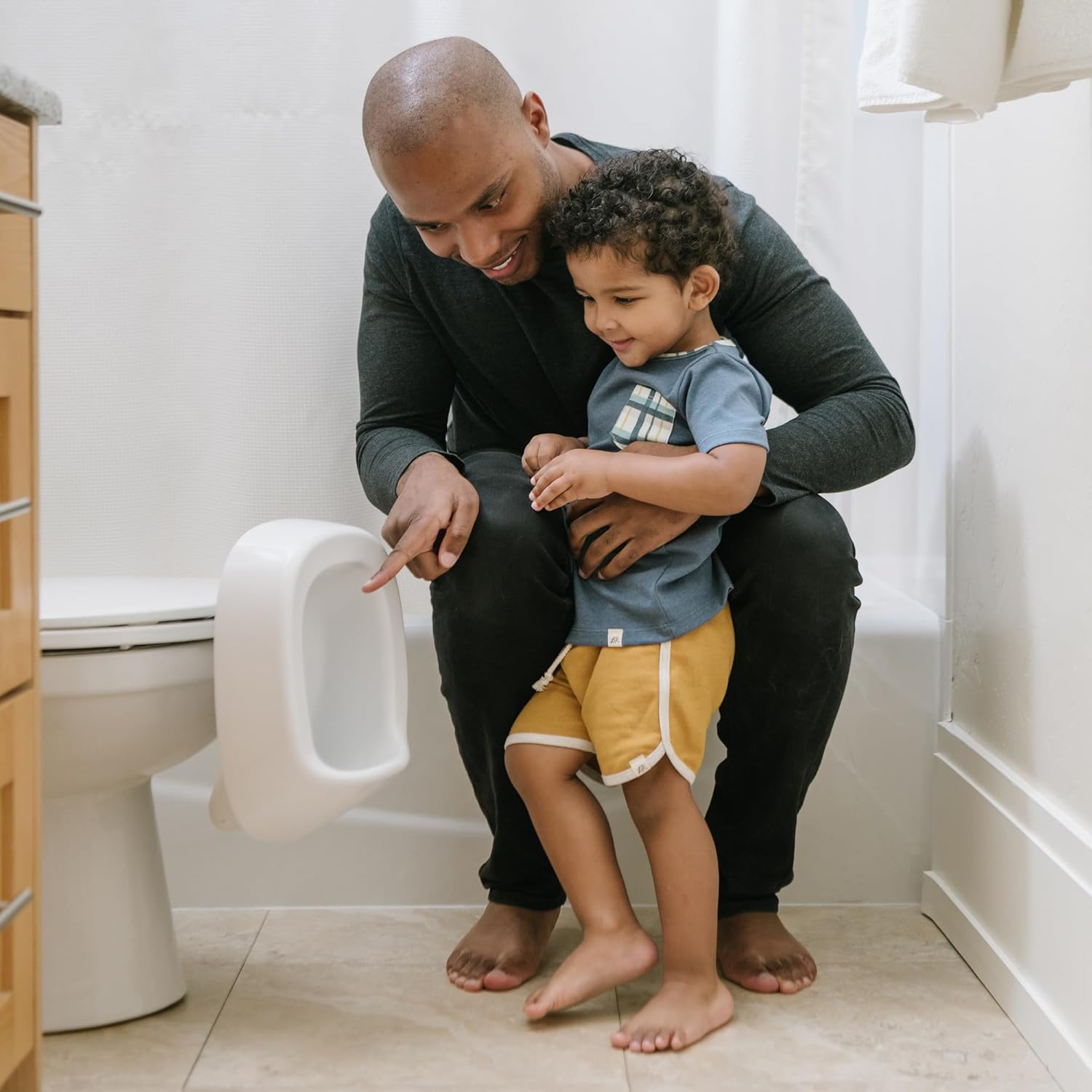 The First Years Potty Training Urinal and Potty System - 2-in-1 Toddler Urinal and Toilet Seat - Adjustable Toddler Toilet - Ages 18 Months and Up