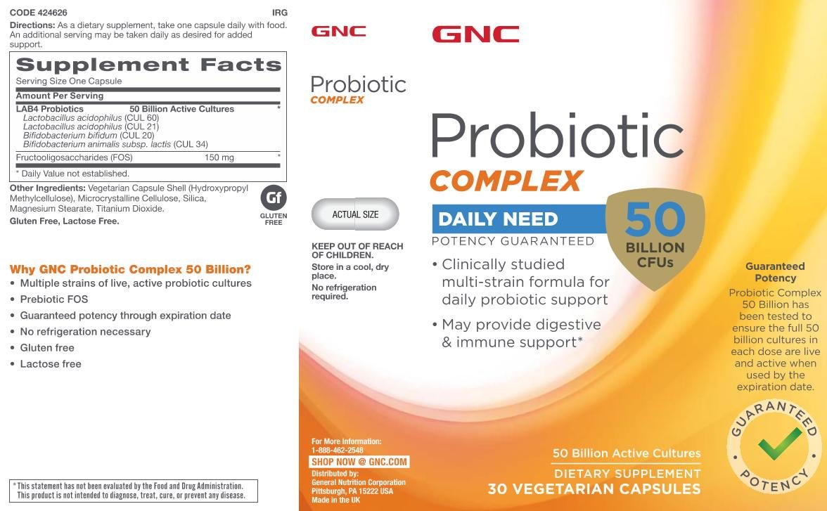 GNC Probiotic Complex Daily Need with 50 Billion CFUs Clinically