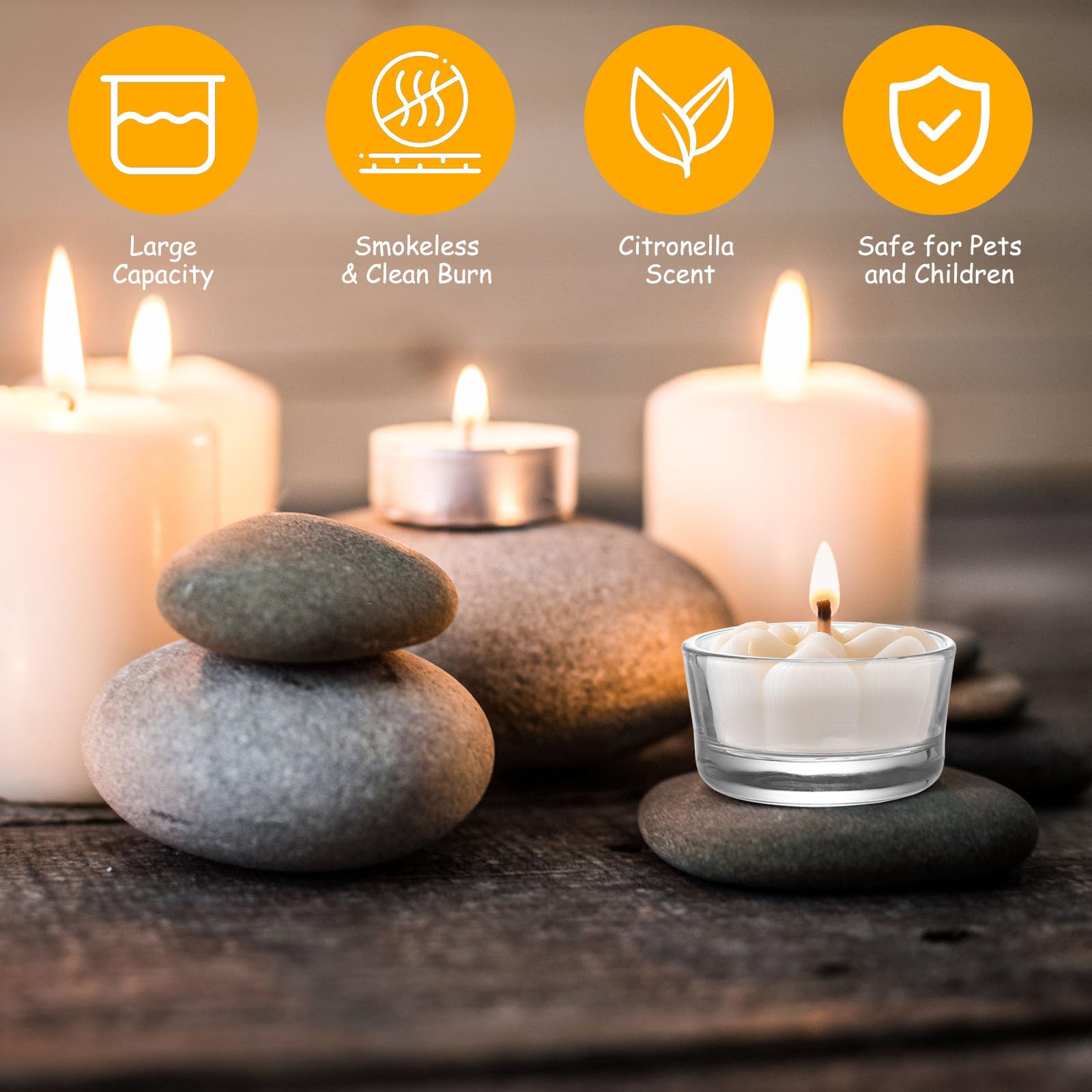 20 sztuk świeczników tealight z 4 nóżkami, solidne szklane uchwyty na podgrzewacze, średnica 45 mm dla stabilnego i bezpiecznego spalania, idealne do dekoracji domu, na ślub
