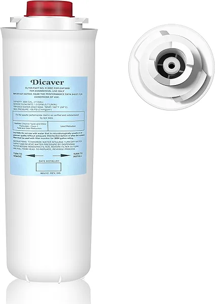 51300C Water Filter, Replacement for Elkay 51300C EWF3000 Filters By NSF/ANSI 42 Certified, Compatible with Ezh2o Filter Replacement Bottle Stations, High Capacity Filter 3000 Gallon (No Chip)