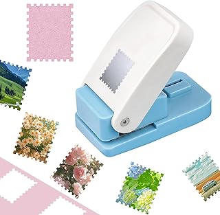 クラフトパンチ 切手 郵便 長方形 25.4mm×21.1mm パンチ 穴あけパンチ 封筒 ペーパークラフト エンボスパンチ 切手風 (長方形)