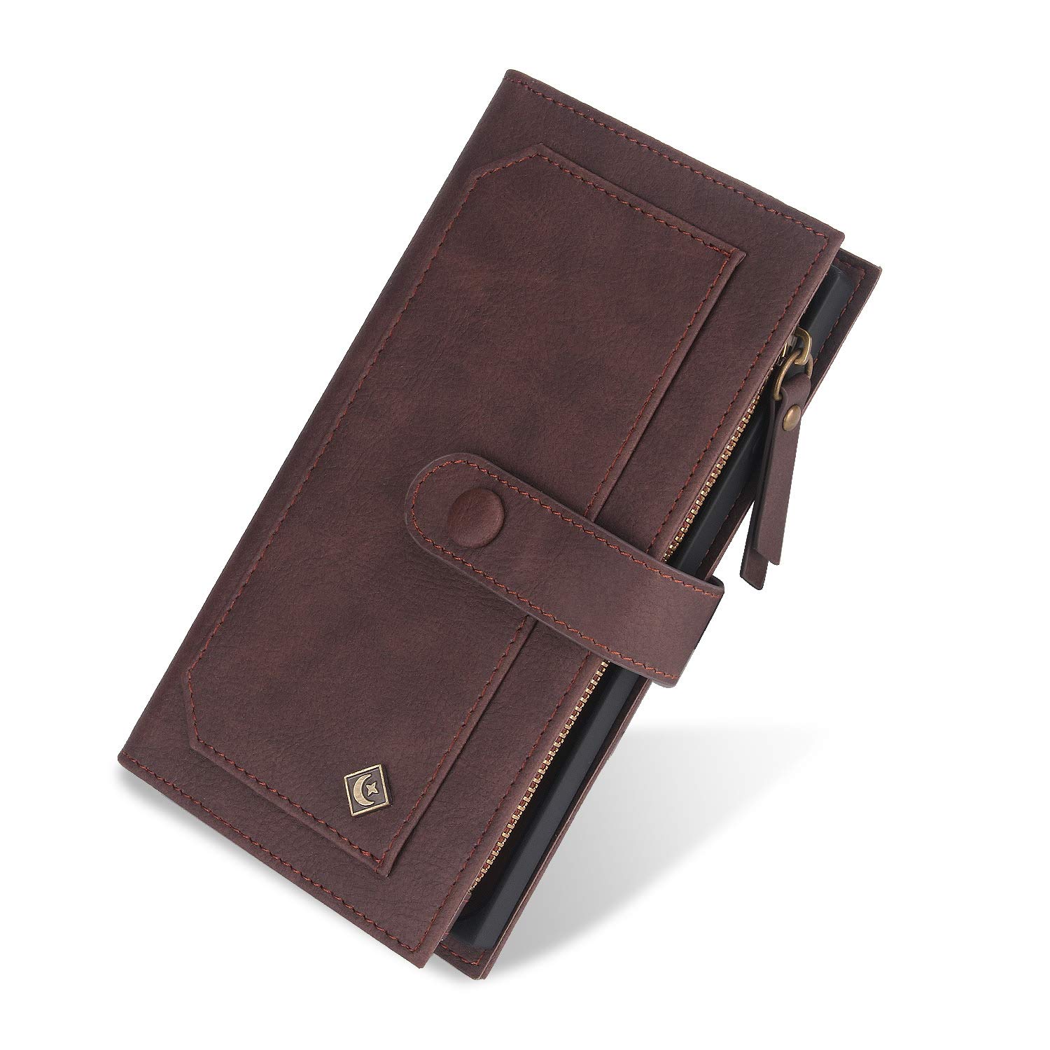 CHBO Cover per iPhone 11 pro,Flip Custodia Portafoglio Retrò Cerniera include Custodie per Carte di Credito,Borsellino per Monete, impermeabile +Tecnologia RFID bloccante+10 Cards Slots