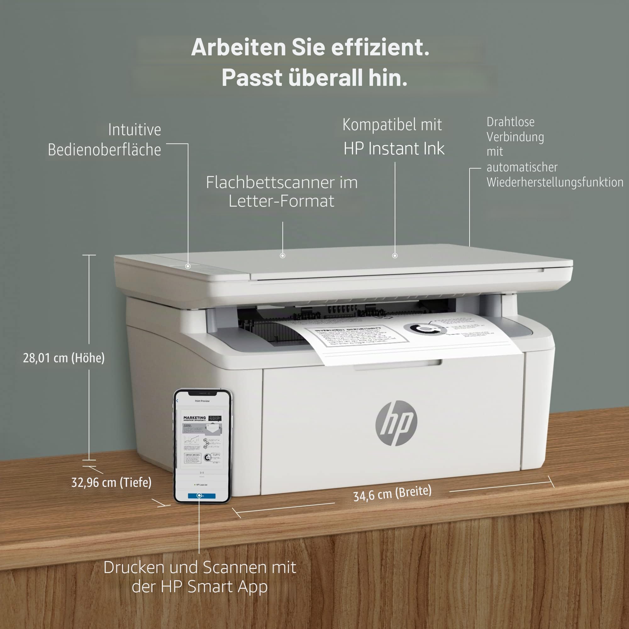 Imprimante multifonction HP LaserJet M140w laser noir et blanc