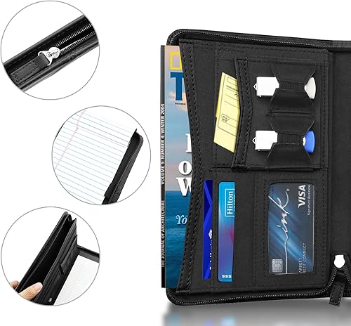 Miniatura 4 de Carpeta Junior PadfolioCurrículum con bloc de notas forrado recargable, carpeta de padfolio A5, cartera de negocios, funda multifunción, bloc de