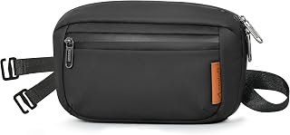 CRALOFT Polyester Passport Cover Crossbody Bag with Removable Belt for Men and Women, Family Travel Wallet/Pockets for up to 6 Passes (Black, CPH3), Black, M, Travel Accessories