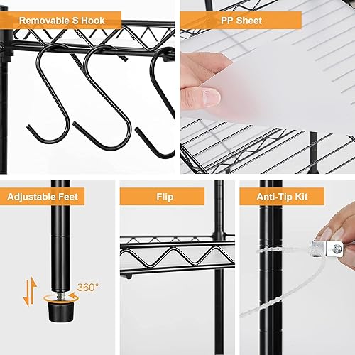 Miniatura 7 de Guangfoshun Estantería con cestas 4 redes