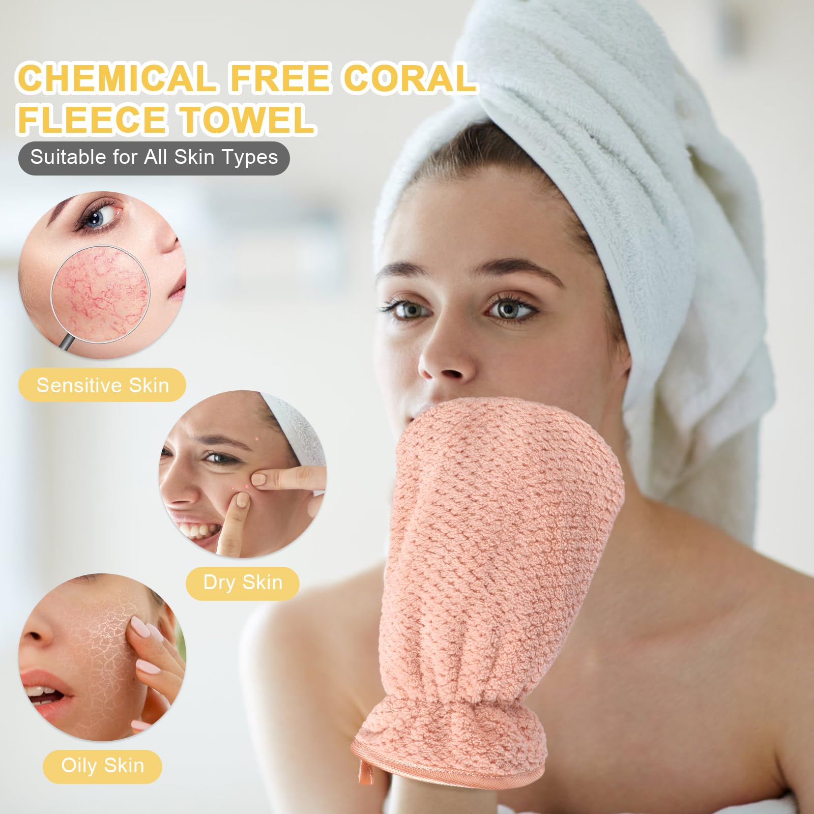 PHOGARY Microfiber Wash Mitt for Body & Face, Super Soft Absorbent Washcloth - Image 4