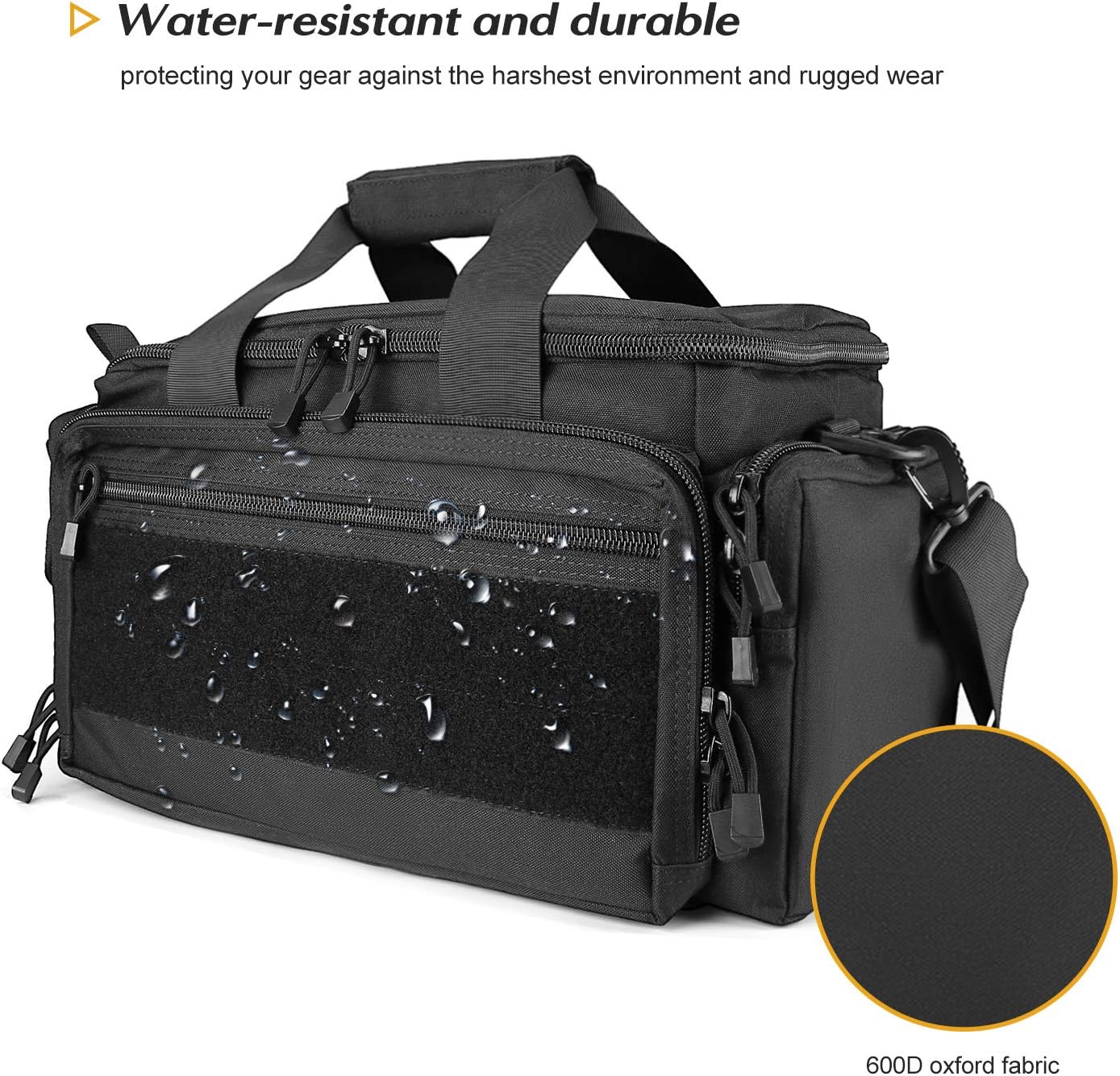 ProCase Tactical Gun Range Bag Pistol Shooting Duffle Bag, Deluxe Padded Shooting Range Bag Large Handguns Magazine Ammo Gear Accessories Pouch for Hunting Shooting Range Sport