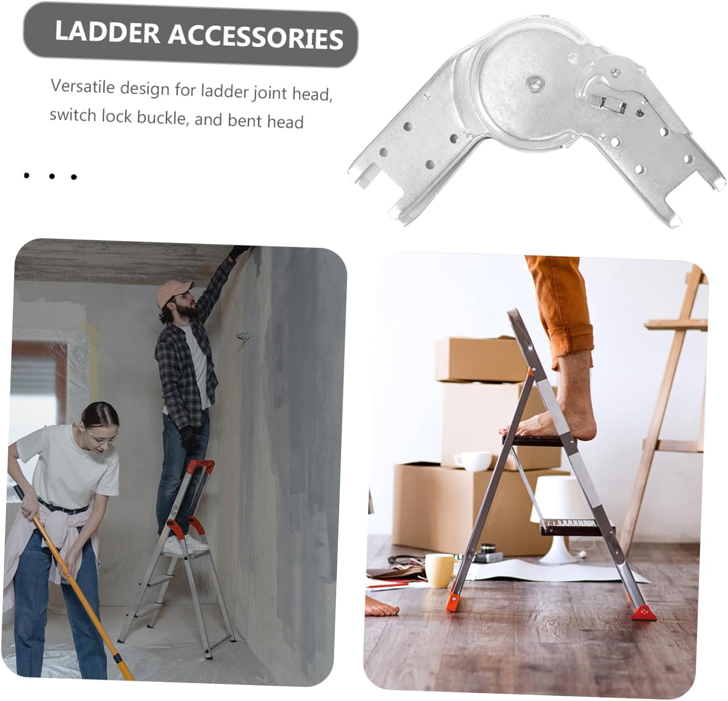 LIFKOME Attic Ladder Hinge Joint Accessory Folding Ladder Hasp Hinge for Versatile Use Easy Installation Multi-Functional Design for Storage and Transport