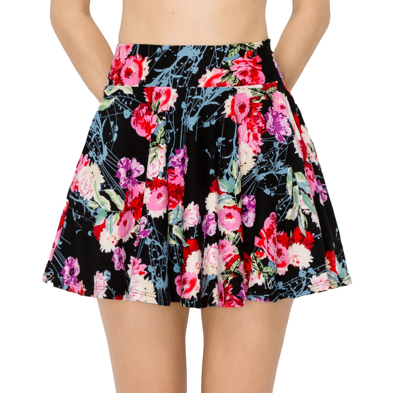ALWAYS Gonna da tennis svasata da donna - gonna da tennis a pieghe a vita alta casual elasticizzato, JC3267/1833, XL