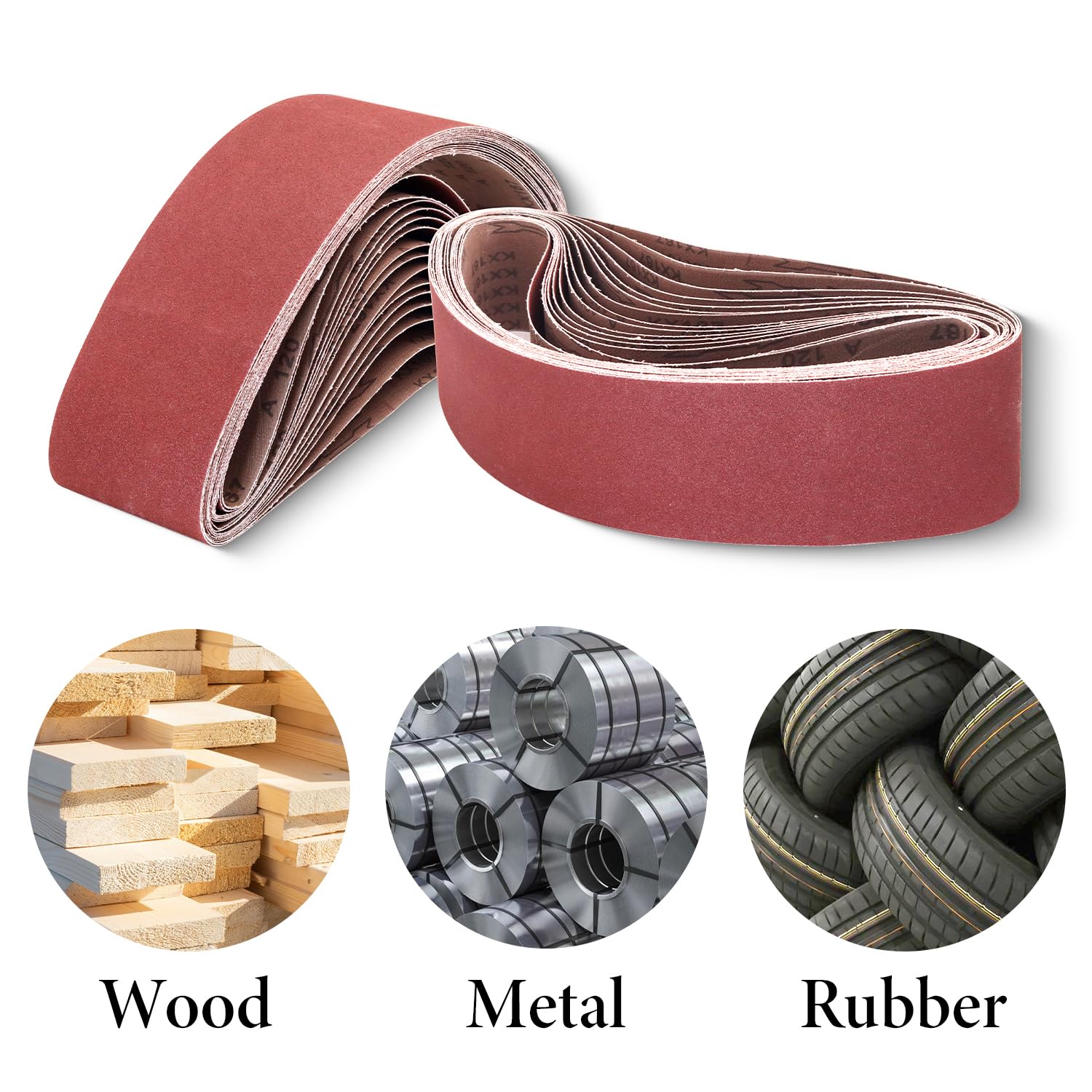 4 correas de lijado de 36, correa de lijado de óxido de aluminio de grano 120 para lijadora de banda, correa de lijadora de banda 4 x 36 para carpintería, paquete de 15 (4 x 36 pulgadas, grano 120)