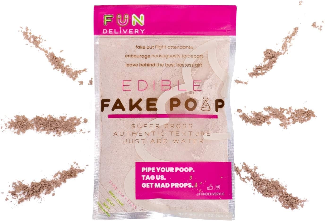 FUN delivery The Original Edible Fake Poop Prank, Squishy Funny Gag Gifts for Joke Novelty, Dog cat Baby