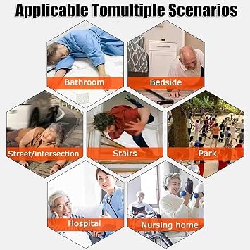 Auto-Deploy Fall Protection Vest for Seniors, Elderly Safety Vest with Positioning and Ask for Help Function, for Parkinson's and Seizures