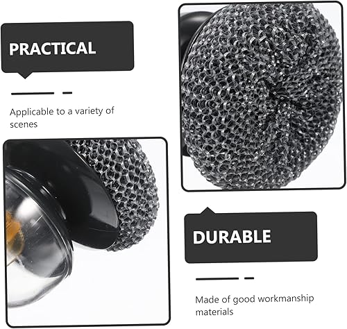 Miniatura 3 de Cepillo de limpieza de alambre Juego de comedor redondo Depurador de acero inoxidable Herramientas Wok Cepillo para lavar platos Cepillo de limpieza