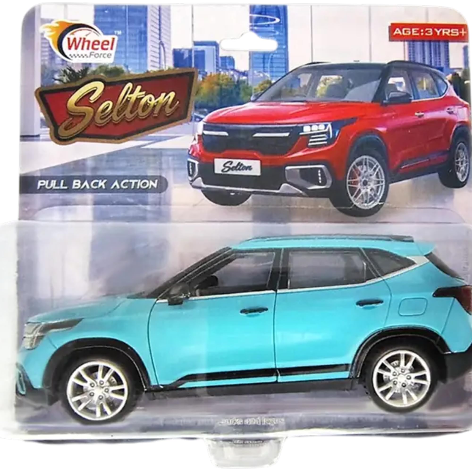 WooZee.. Wheel Force Selton SUV Die-Cast Toy Car, Pull Back Action, Blue | Ages 3 Years+, Pull Back Mechanism, SUV Model,, Realistic Design-image-43