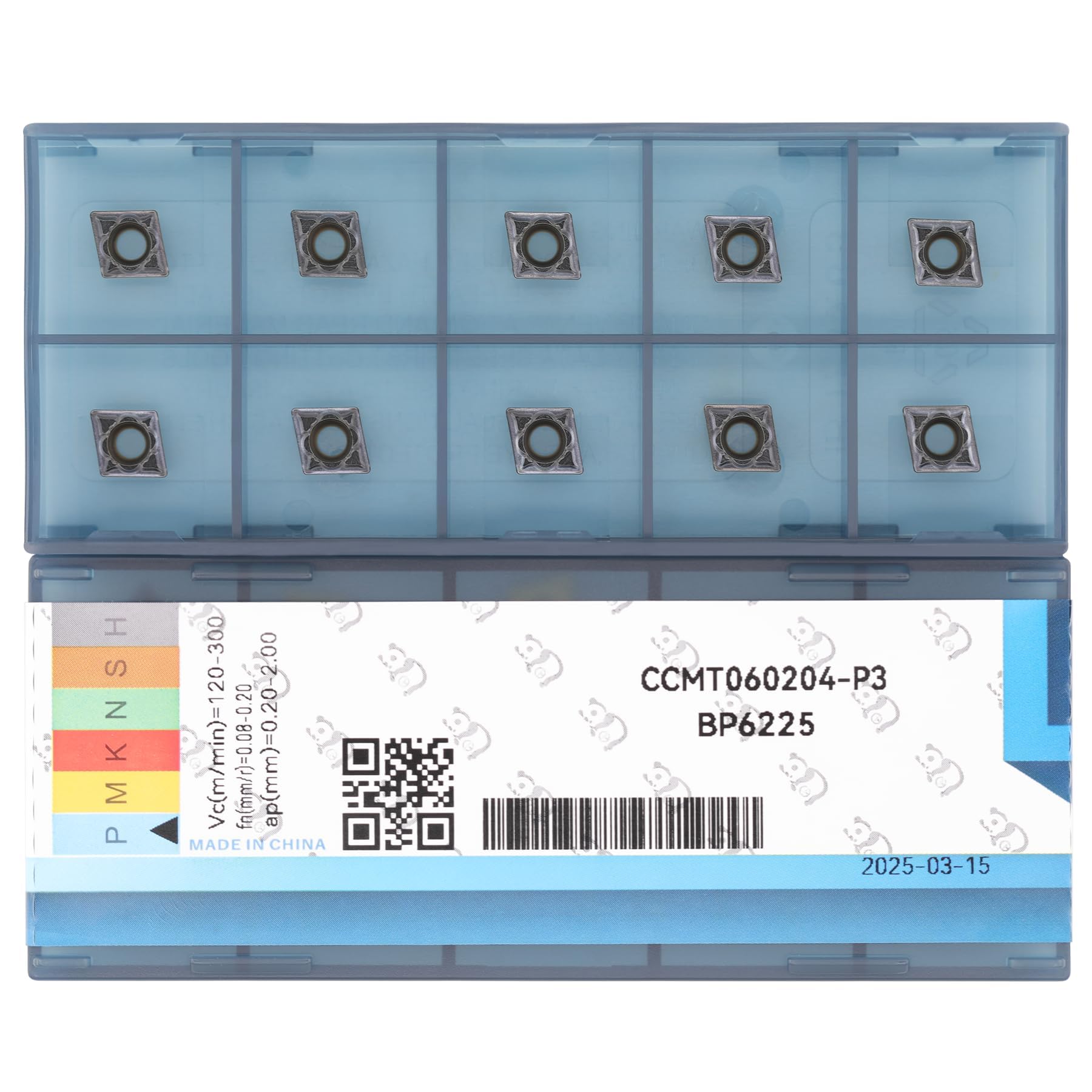 Carbide Inserts for Lathe - CCMT32.52, 10 Pcs -9