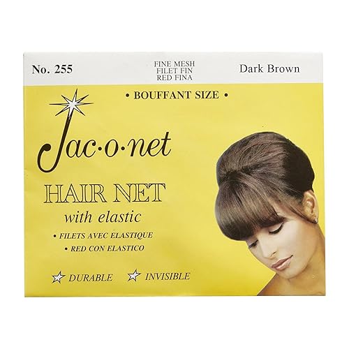 Miniatura 9 de Hair Net Jac-O-Net - Red pequeña de malla tamaño grande color marrón claro 1 red por paquete paquete de 12 Marrón claro Bouffant