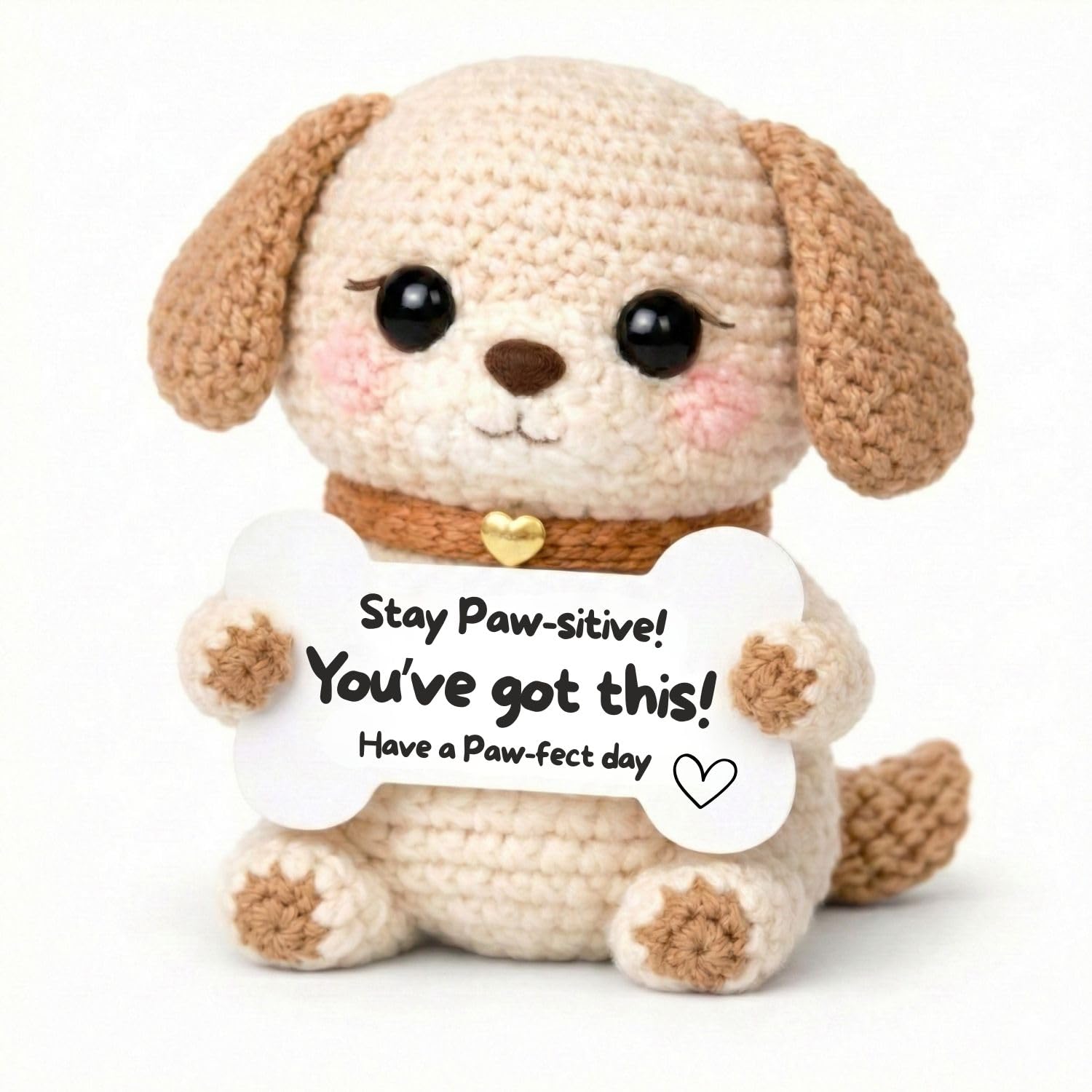 Positive Puppyยฉ | Unique & Thoughtful Gift | Heartwarming & Adorable Surprise | Pet Loss & Rainbow Bridge | Present Birthday Girl Women Friend Colleague | Dog Lover Mum | Cute & Cheer-up Pocket Hug