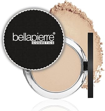 Bellapierre Compact Mineral Foundation SPF 15   Pressed Powder Makeup Base, Concealer & Setting Powder in One, Lightweight Mineral Formula, Talc-Free, Paraben-Free, Cruelty-Free   0.35 oz- Ivory