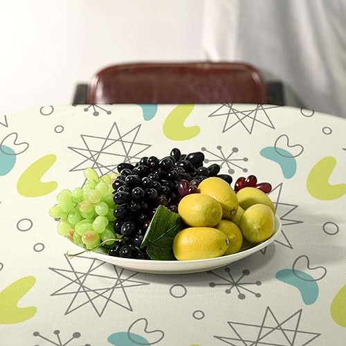 Miniatura 291 de Mantel floral hippie, diseño retro de los años 70, naranja, rosa, azul, floral, bohemio, estampado estético de margaritas, para fiesta, picnic