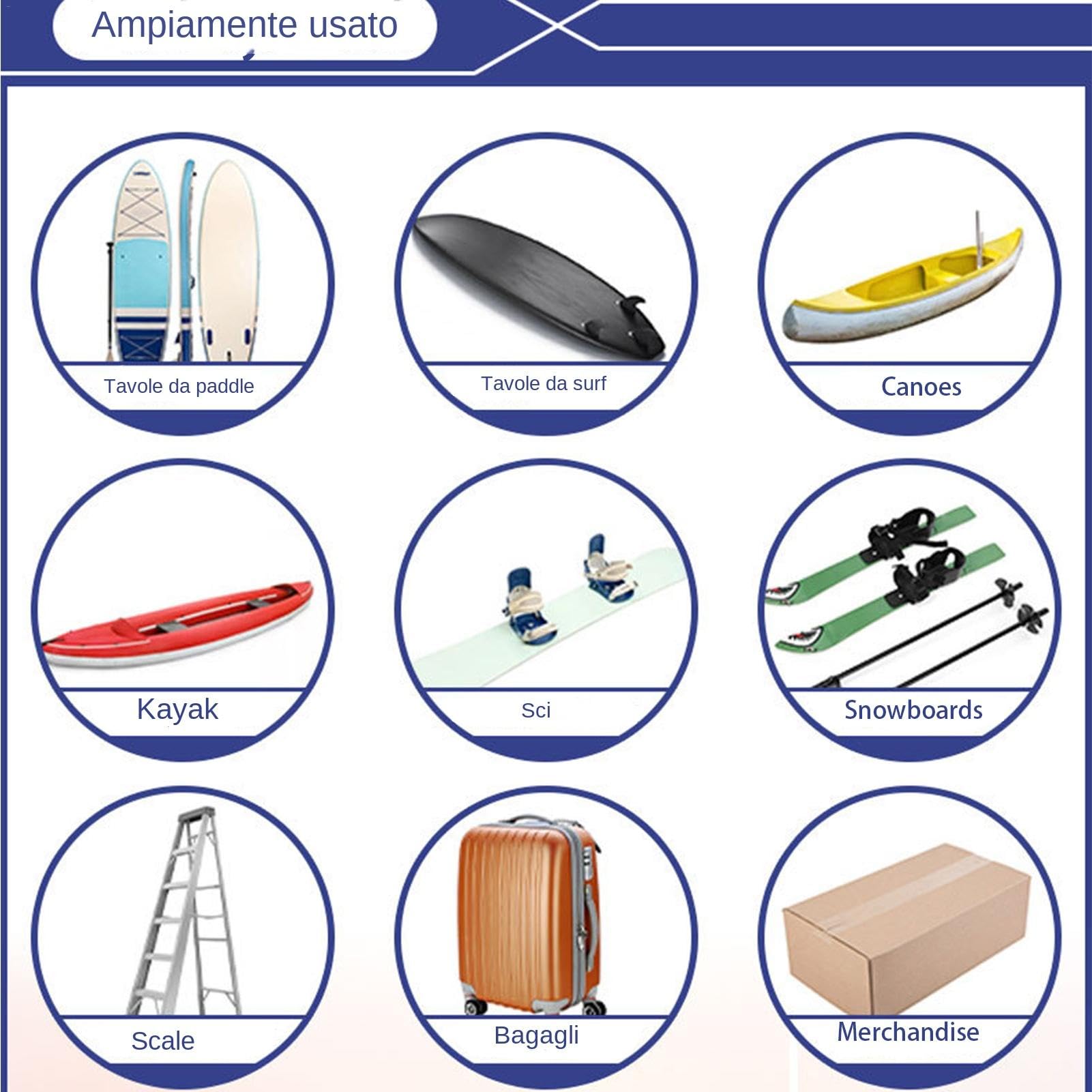 Portapacchi per auto,Portapacchi per auto | Portapacchi antiscivolo in | tessuto Oxford in schiuma EVA per auto - portabagagli Portapacchi per auto con borsa per tavole da surf, kayak, canoa