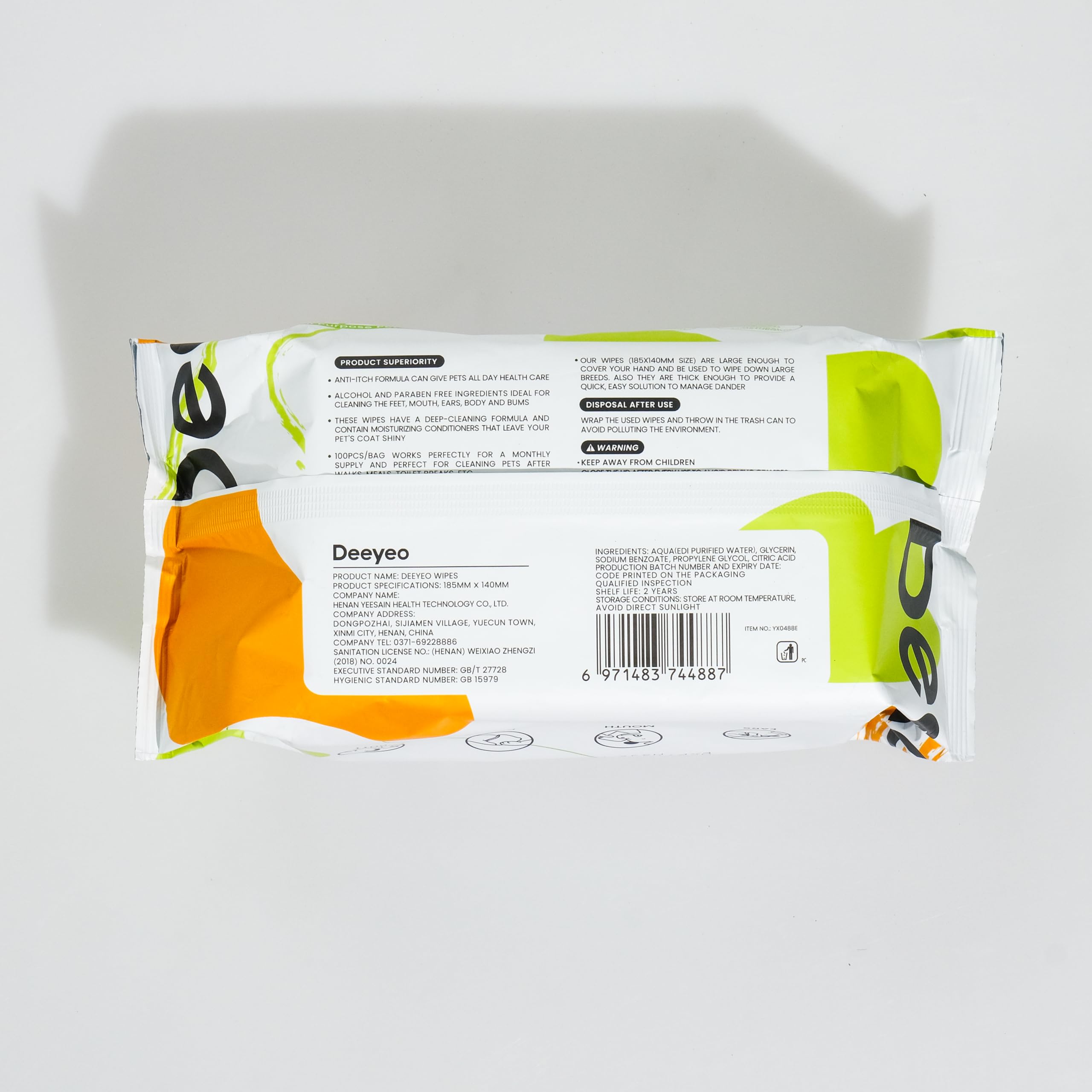 Deeyeo Pet Wipes Biodegradable Dog Grooming Wipes Plastic-Free Dog Wipes for Ears, Paws, Bum, Full Body Sensitive Cleaning Wipes for Puppy, Kitten, Dogs, Cats Eye Wipes for Dogs Care - Image 4