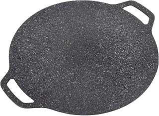 KoreanBBQ Grill Pan, Non-stick Round Baking Pan, Bonfire Cookware Multi-Purpose Kitchen Cooking Tool For Seafood, Vegetables, Steak