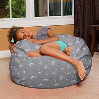 Vista 121 de Posh Creations - Puff para niños, adolescentes y adultos, incluye funda extraíble y lavable a máquina, tamaño grande de 38 pulgadas, lona con diseño