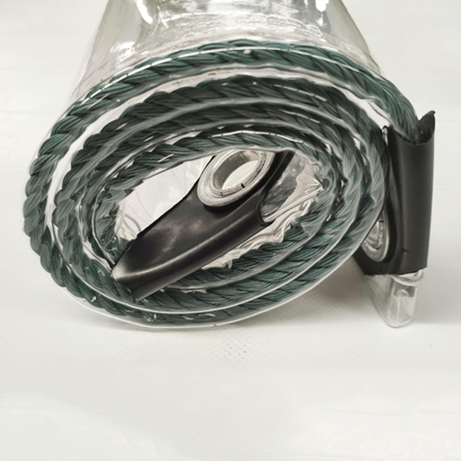 Bâche en PVC transparent 600 g / 2ft/m², 0,5 mm, résistante aux UV, indéchirable, pliable, pour la maison, le jardin, l'extérieur, le balcon - 6 x 8 m / 19.7x26.2ft